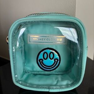 Stoney Clover Lane Mini Clear Pouch with Shiny Smiley Face Patch